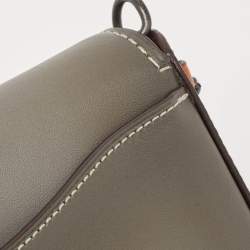 Coach Grey/Brown Leather Dinky Crossbody Bag