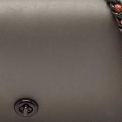 Coach Grey/Brown Leather Dinky Crossbody Bag