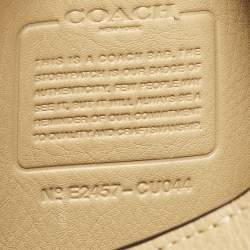 Pre Owned Coach Tan Leather Brooklyn 39 Shoulder Bag