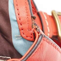 Coach Orange Leather Willis Legacy Saddle Crossbody Bag