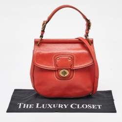 Coach Orange Leather Willis Legacy Saddle Crossbody Bag