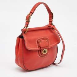 Coach Orange Leather Willis Legacy Saddle Crossbody Bag