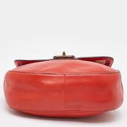 Coach Orange Leather Willis Legacy Saddle Crossbody Bag