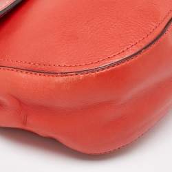 Coach Orange Leather Willis Legacy Saddle Crossbody Bag