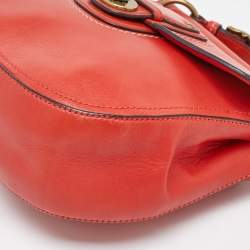 Coach Orange Leather Willis Legacy Saddle Crossbody Bag