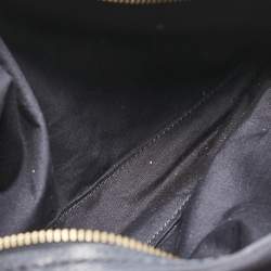 Pre Owned Coach Navy Blue Signature Jacquard Canvas and Leather Dalton 31 Shoulder Bag