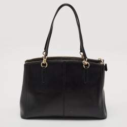 Coach Black Leather Large Christie Carryall Satchel