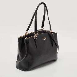 Coach Black Leather Large Christie Carryall Satchel