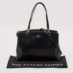 Coach Black Leather Large Christie Carryall Satchel