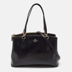 Coach Black Leather Large Christie Carryall Satchel