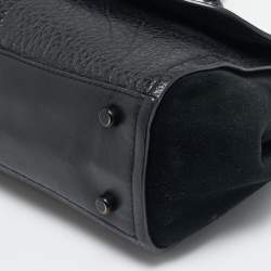 Coach Black Leather and Suede Faye Crossbody Bag