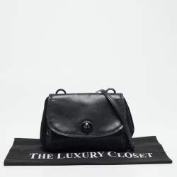 Coach Black Leather and Suede Faye Crossbody Bag