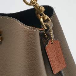 Coach Grey Leather Willow Bucket Bag