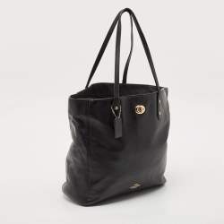 Coach Black Leather Town Tote