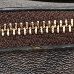 Coach Brown Signature Coated Canvas Ava Chain Tote