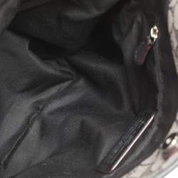 Coach Dark Grey/Black Signature Canvas and Leather Edie Hobo