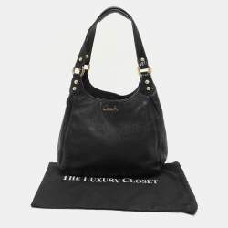 Coach Black Leather Ashley Hobo