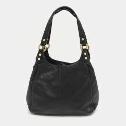 Coach Black Leather Ashley Hobo