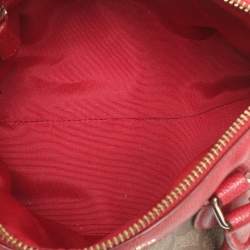 Coach Red/Beige Signature Coated Canvas and Leather Mini Bennett Satchel