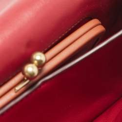 Coach Burgundy Signature Embossed Leather Dinky Crossbody Bag