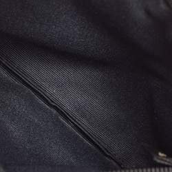 Coach Black Signature Canvas and Leather Wristlet Clutch