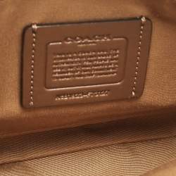 Coach Beige Signature Coated Canvas and Snake Print Leather Sage Carryall Satchel