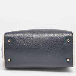 Coach Blue/White Signature Denim and Leather Dempsey Tote