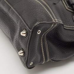 Coach Black Leather Hamptons Braided Tote