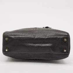 Coach Black Leather Hamptons Braided Tote