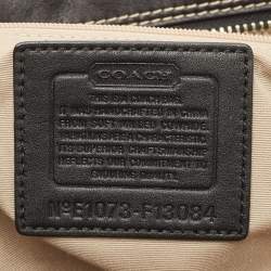Coach Black Leather Hamptons Braided Tote