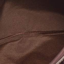 Coach Dark Brown Signature Canvas Double Pocket Waist Bag