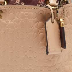 Coach Beige Signature Leather Rogue Tote