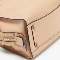 Coach Beige Signature Leather Rogue Tote