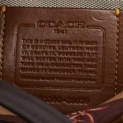 Coach Beige Signature Leather Rogue Tote