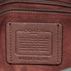Coach Dark Green Signature Embossed Leather Georgie Shoulder Bag