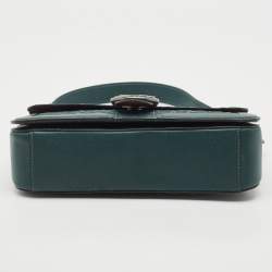 Coach Dark Green Signature Embossed Leather Georgie Shoulder Bag