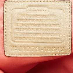 Coach White/Beige Signature Canvas Sophia Madison Tote