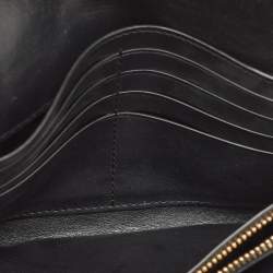 Coach Black Signature Embossed Patent Leather Chain Crossbody Bag