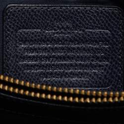 Pre Owned Coach Navy Blue Leather Margot Carryall Satchel