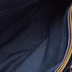 Pre Owned Coach Navy Blue Leather Margot Carryall Satchel