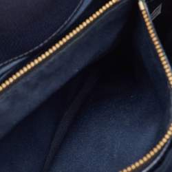 Pre Owned Coach Navy Blue Leather Margot Carryall Satchel