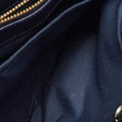 Pre Owned Coach Navy Blue Leather Margot Carryall Satchel