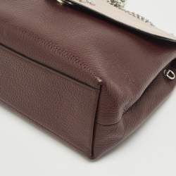 Coach Burgundy/Pink Leather Tammie Shoulder Bag