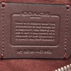Coach Burgundy/Pink Leather Tammie Shoulder Bag