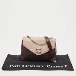Coach Burgundy/Pink Leather Tammie Shoulder Bag