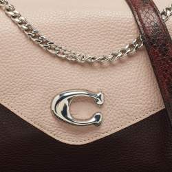 Coach Burgundy/Pink Leather Tammie Shoulder Bag