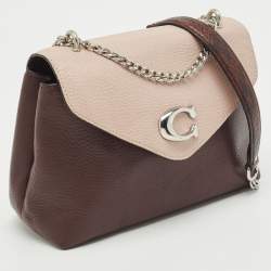 Coach Burgundy/Pink Leather Tammie Shoulder Bag