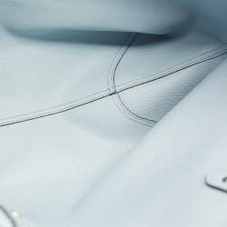 Pre Owned Coach Brown/Light Blue Signature Coated Canvas Reversible City Tote