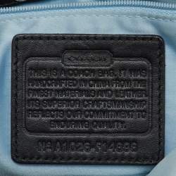 Coach Black/White Signature Canvas and Leather Shoulder Bag