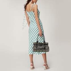 Coach Black/White Signature Canvas and Leather Shoulder Bag